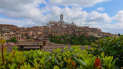 Image showing SIENA, ITALY - APRIL 26, 2019: View to the old town in Siena