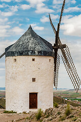 Image showing View of windmills in Consuegra, Spain