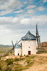 Image showing View of windmills in Consuegra, Spain