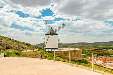 Image showing View of windmills in Consuegra, Spain