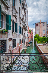 Image showing Typical canals with old houses