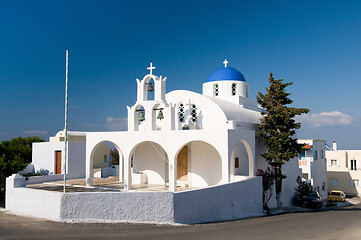 Image showing Churches with blue roofs