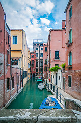 Image showing Typical canals with old houses