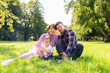 Image showing happy family at summer park