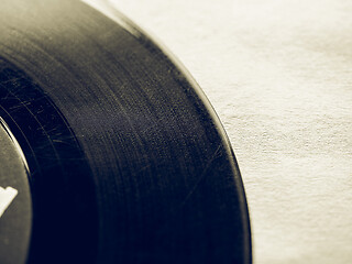 Image showing Vintage looking Single vinyl record