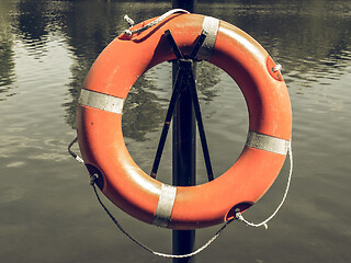 Image showing Vintage looking Lifebuoy