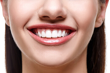 Image showing smiling woman with white teeth