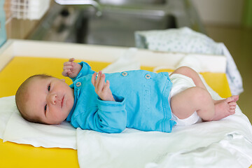 Image showing Newborn baby infant in the hospital