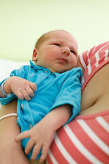 Image showing Newborn baby infant in the hospital