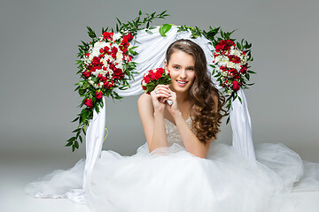 Image showing Beautiful young bride girl