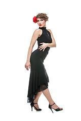 Image showing girl dancer in tango dress