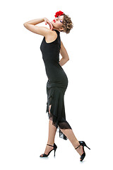 Image showing girl dancer in tango dress