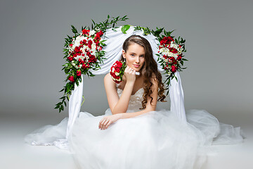 Image showing Beautiful young bride girl