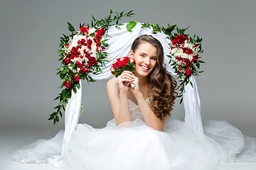 Image showing Beautiful young bride girl