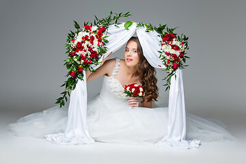 Image showing Beautiful young bride girl