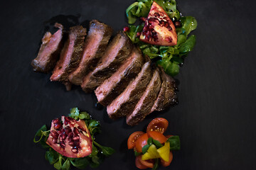 Image showing Juicy slices of grilled steak