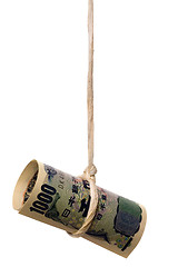 Image showing Dangling Japanese yen