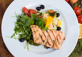 Image showing Salmon fillet steak