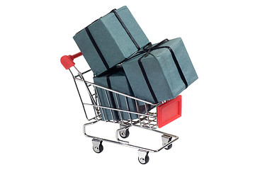 Image showing Gifts in trolley