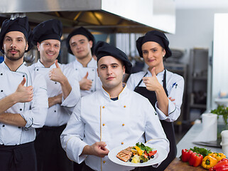 Image showing Portrait of group chefs