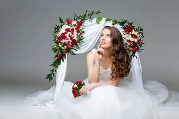 Image showing Beautiful young bride girl