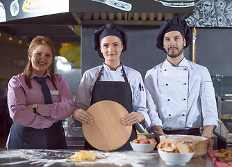 Image showing Portrait of group chefs