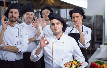 Image showing Portrait of group chefs