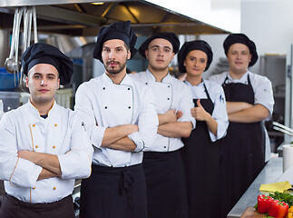 Image showing Portrait of group chefs