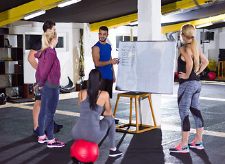 Image showing athletes getting instructions from trainer