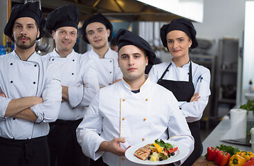 Image showing Portrait of group chefs