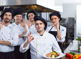 Image showing Portrait of group chefs