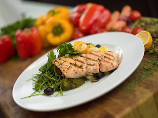 Image showing Salmon fillet steak