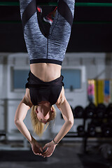 Image showing woman doing abs exercises