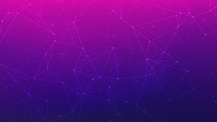 Image showing Blockchain technology futuristic hud ultraviolet banner.