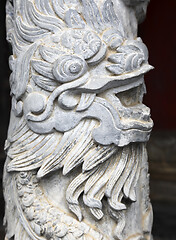 Image showing Dragon decoration in Imperial Palace in Hue, Vietnam