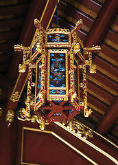 Image showing Ornate lantern in Imperial Palace in Hue, Vietnam