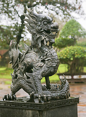 Image showing Dragon sculpture in Imperial City in Hue, Vietnam