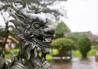 Image showing Dragon sculpture in Imperial City in Hue, Vietnam