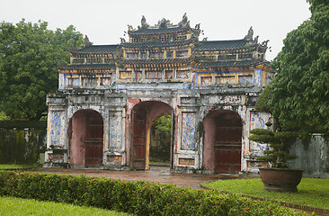 Image showing The Gate to the Citadel of the Imperial City in Hue, Vietnam