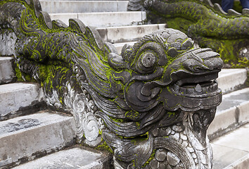 Image showing Dragon-shaped handrail in Hue Imperial Palace