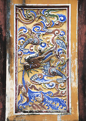 Image showing Dragon decoration in Imperial Palace in Hue, Vietnam