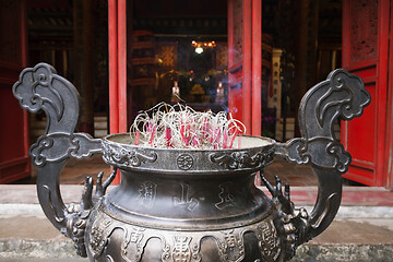 Image showing Incence burner in Ngoc Son temple, Hanoi