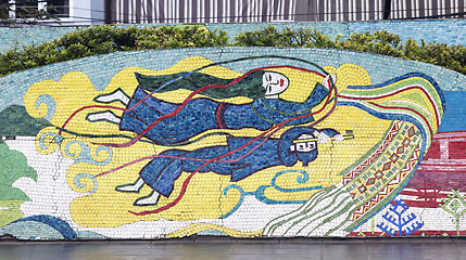 Image showing Hanoi, VIETNAM - JANUARY 12, 2015 - Ceramic mosaic mural in Hanoi