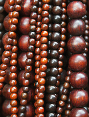 Image showing Wooden beads background