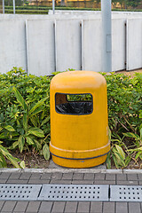 Image showing Big Yellow Litter Bin