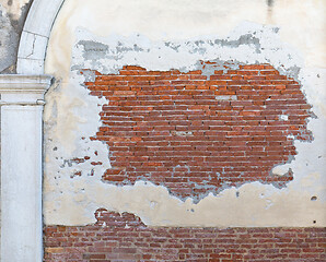 Image showing Peeling Off Bricks