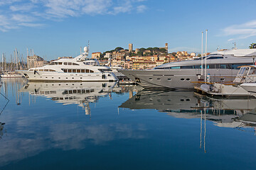 Image showing Luxury Yachts Cannes Marina
