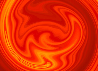 Image showing Bright red and orange background with a curl pattern 