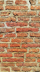 Image showing Texture of ancient red brick wall