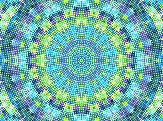 Image showing Bright background with concentric mosaic pattern